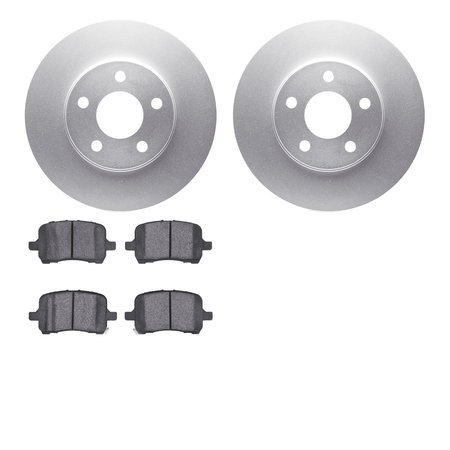 DYNAMIC FRICTION CO 4602-47004, Geospec Rotors with 5000 Euro Ceramic Brake Pads, Silver 4602-47004